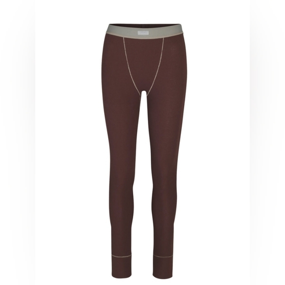 SKIMS Pants - SKIMS COTTON RIB LEGGINGS IN CHOCOLATE/XS/NWT